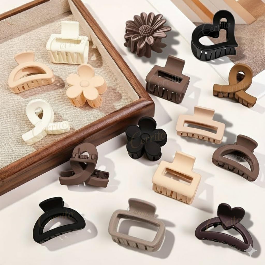 Cerrito 6 Pcs Small Matte Hair Claw Clips...